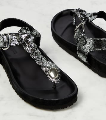 Sandalen Brook aus Metallic-Leder | Isabel Marant