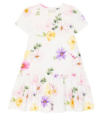 Floral cotton-blend dress | Monnalisa