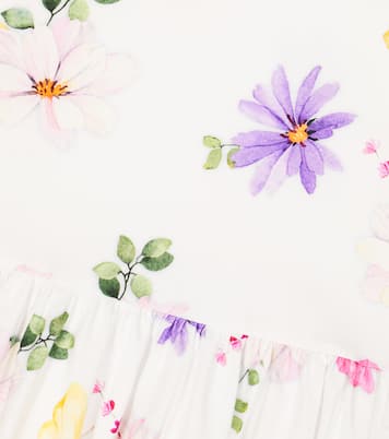 Floral cotton-blend dress | Monnalisa