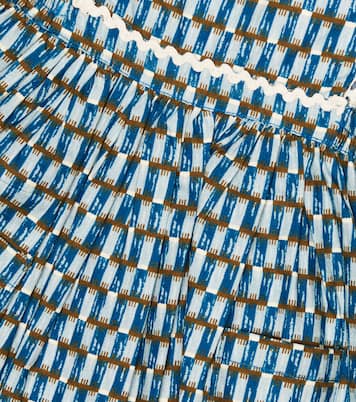 Baby Jupiter embroidered cotton dress | Caramel