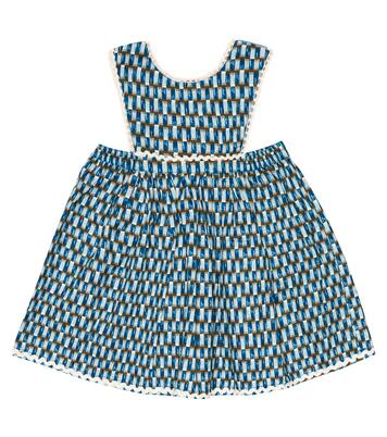 Baby Jupiter embroidered cotton dress | Caramel