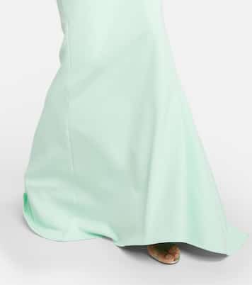 Robe cape longue en crêpe | Safiyaa