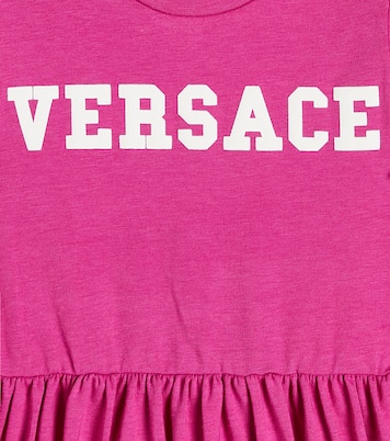 Bébé – Robe en coton mélangé à logo | Versace Kids