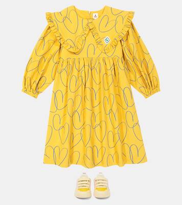 Frill-trimmed printed cotton dress | Jellymallow