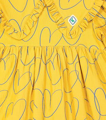 Frill-trimmed printed cotton dress | Jellymallow