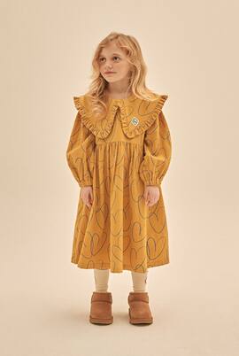 Frill-trimmed printed cotton dress | Jellymallow