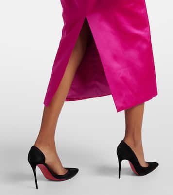 Robe midi en satin à ornements | Miss Sohee