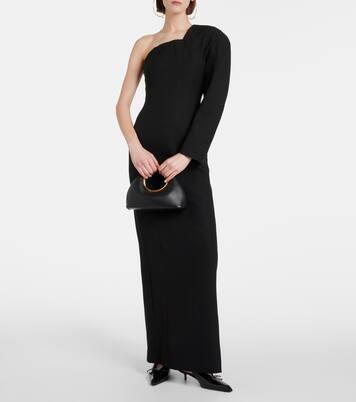 Robe longue Pablo asymétrique en crêpe | Jacquemus