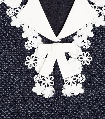 Lace-trimmed knit dress | Self-Portrait Kids