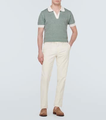 Polohemd aus Baumwolle und Leinen | Thom Sweeney