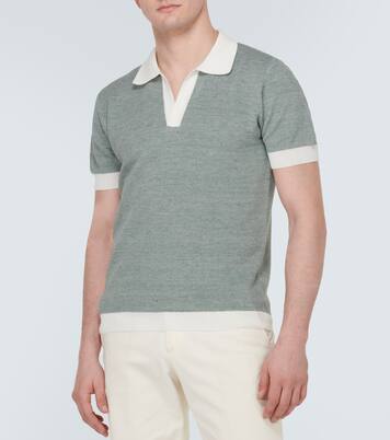 Polohemd aus Baumwolle und Leinen | Thom Sweeney
