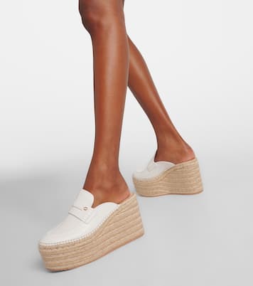 Espadrille-Wedges aus Leder | Gianvito Rossi