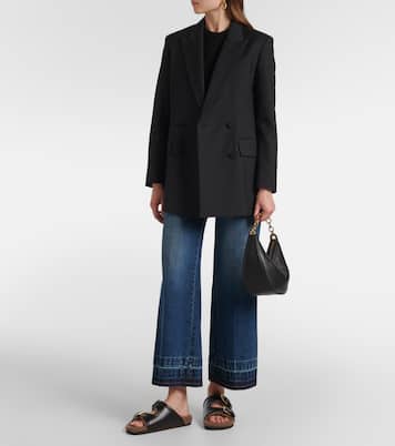 Sandalen aus Leder mit Faux Fur | Valentino Garavani