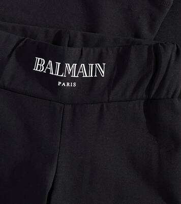 Cotton-blend jersey leggings | Balmain Kids