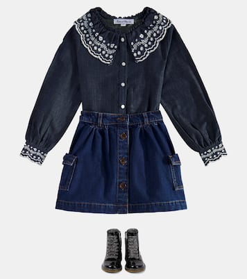 Embroidered denim shirt | Tartine et Chocolat