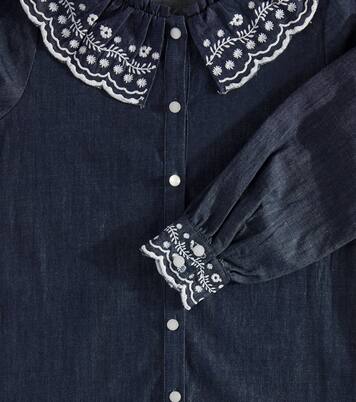 Embroidered denim shirt | Tartine et Chocolat