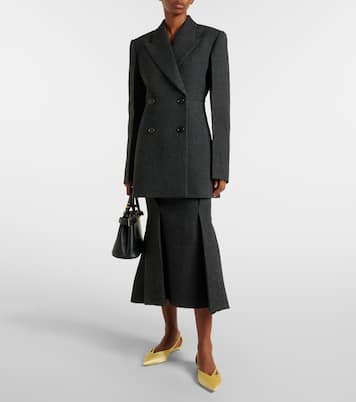 Jupe midi en laine | Prada