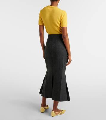 Jupe midi en laine | Prada