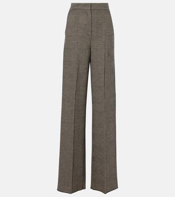 Gerade Hose Cognac aus einem Wollgemisch | Max Mara