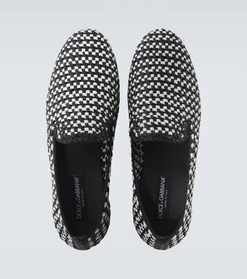 Woven leather slip-on shoes | Dolce&Gabbana
