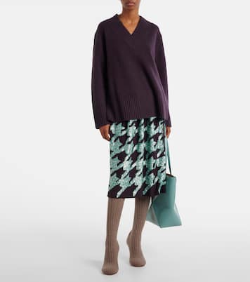 Stiefel Veneda 95 aus Strick | Amina Muaddi