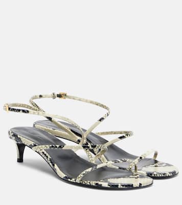 Loop 35 snake-effect leather sandals | Khaite