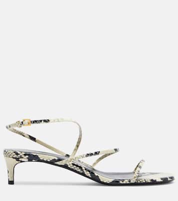 Loop 35 snake-effect leather sandals | Khaite