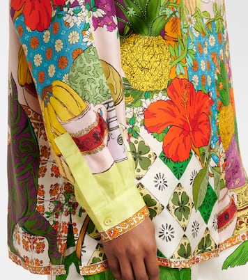 Bedrucktes Hemd Tiger aus Seiden-Twill | Alémais