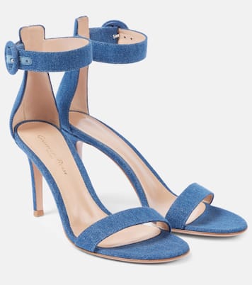 Sandalen Portofino 85 aus Denim | Gianvito Rossi