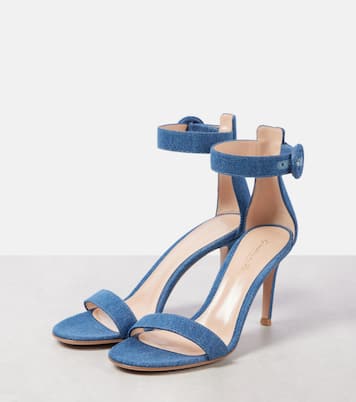 Sandalen Portofino 85 aus Denim | Gianvito Rossi