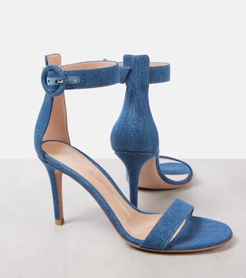 Sandalen Portofino 85 aus Denim | Gianvito Rossi