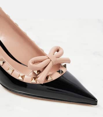 Rockstud 60 patent leather slingback pumps | Valentino Garavani