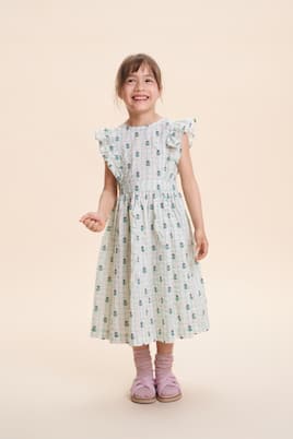 Nina ruffled floral cotton dress | C'era Una Volta