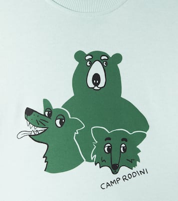 Printed cotton jersey sweatshirt | Mini Rodini