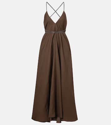 Open-back maxi dress | Brunello Cucinelli
