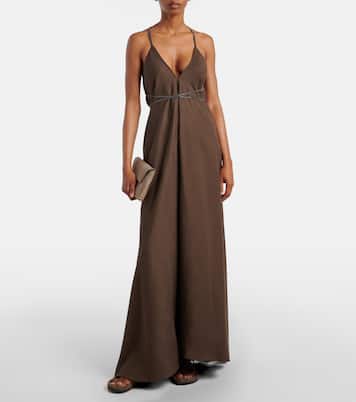 Open-back maxi dress | Brunello Cucinelli
