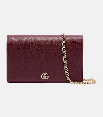 GG Marmont leather wallet on chain | Gucci