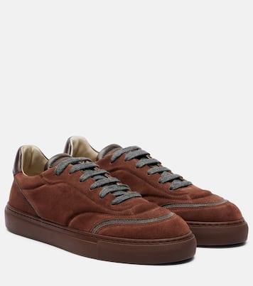 Sneakers Monili aus Veloursleder | Brunello Cucinelli