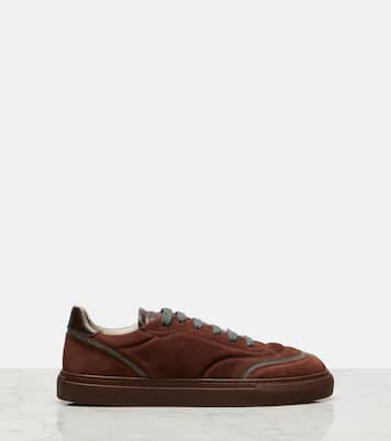 Sneakers Monili aus Veloursleder | Brunello Cucinelli