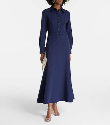 Vestido camisero de crepé con cinturón | Roland Mouret