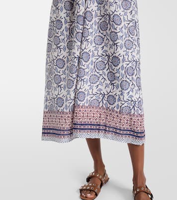 Robe midi en coton à fleurs | Velvet