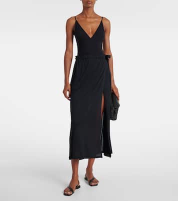 Cotton and silk midi skirt | Toteme