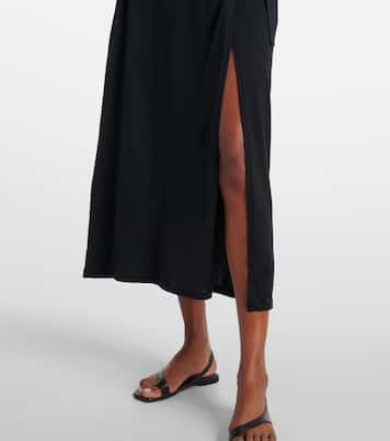 Cotton and silk midi skirt | Toteme