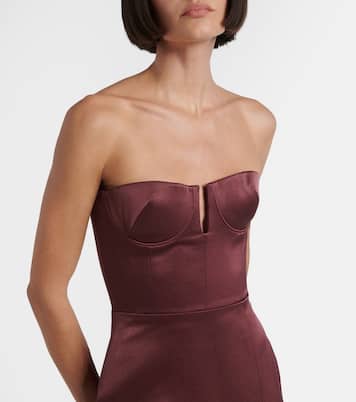 Crêpe satin bustier gown | Alex Perry