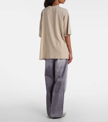 T-shirt rayé en coton à logo | Acne Studios