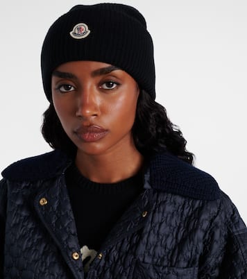 Ribbed-knit virgin wool beanie | Moncler