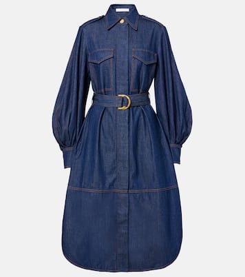 Vestido midi en denim | Zimmermann