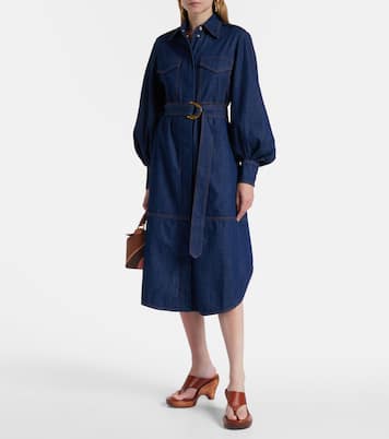 Vestido midi en denim | Zimmermann