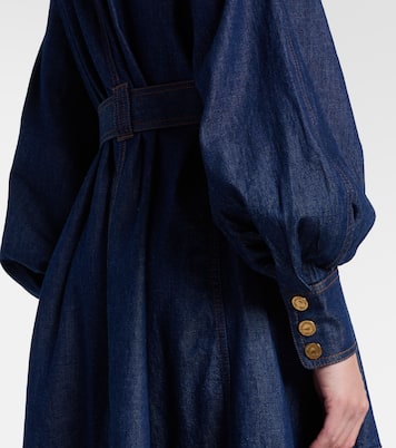 Vestido midi en denim | Zimmermann