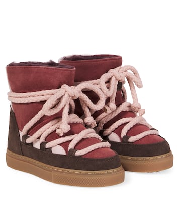 Classic shearling-lined suede snow boots | Inuikii Kids